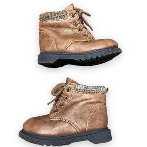 BROWN RUSTED ANKLE BOOTS SIZE 6